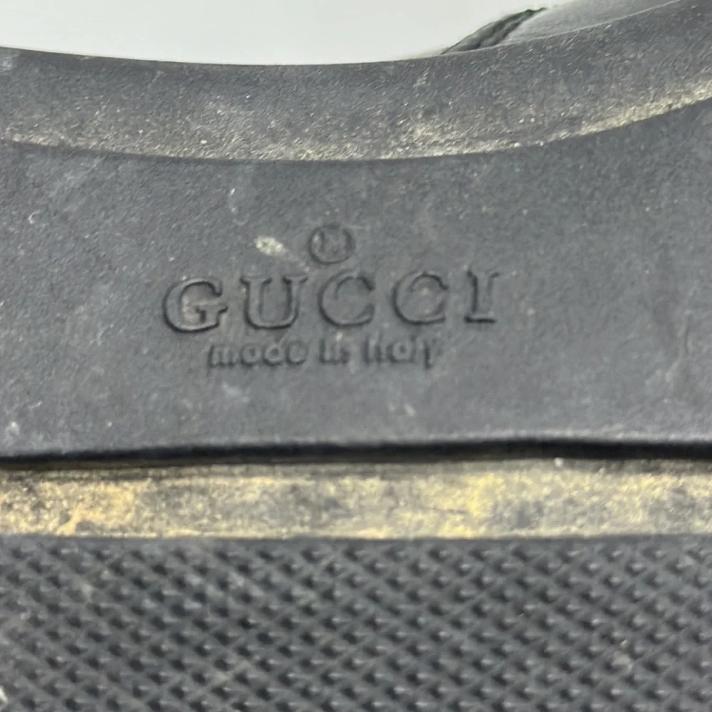 GUCCI shoes black leather loafer slip on flats size 9.5 Luxury comfort - Picture 9 of 13